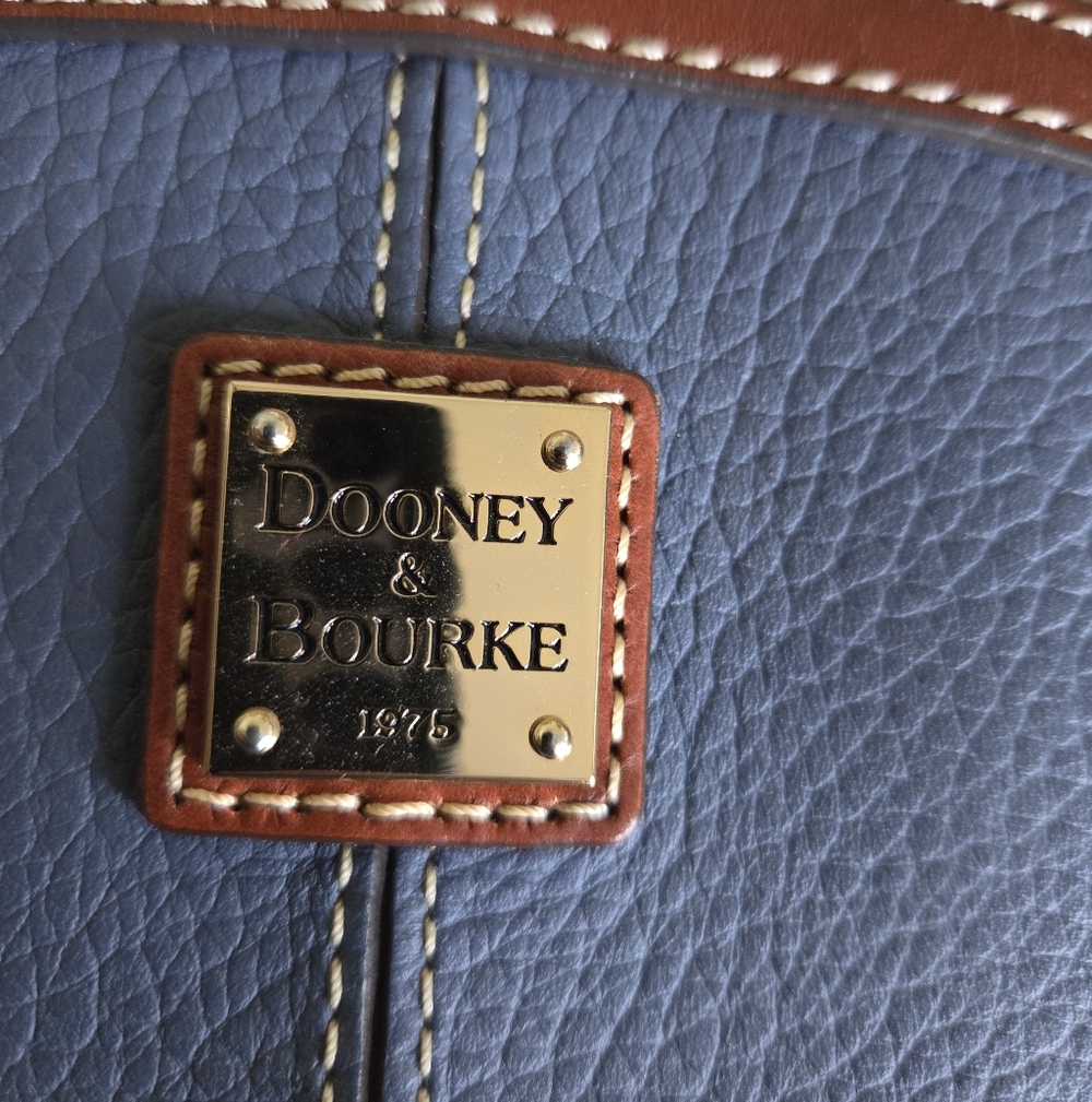 Dooney & Bourke Blue and Tan Crossbody Bag - Picture 3 of 7